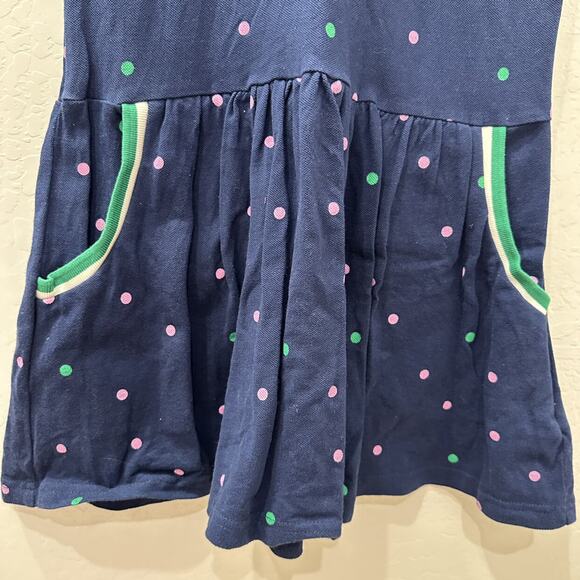Mini Boden Navy Polka Dot Collared Dress - Picture 8 of 8